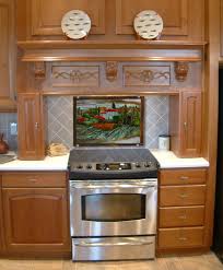 tuscan scene kitchen backsplash