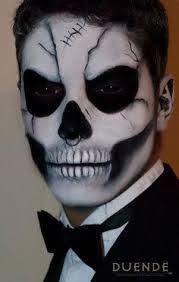 Male Skull Makeup Tutorial Google Search Mit Bildern Schminken Halloween Halloween Schminken Mann Halloween Gesicht Schminken