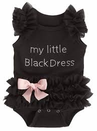 Baby My Little Black Dress Onesie Black 0 6 Months Girl Outfits Baby Girl Clothes Baby Girl