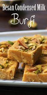 Besan Condensed Milk Burfi Recipe Easy Milkmaid Recipes Recipe Easy Indian Dessert Recipes Burfi Recipe Easy Indian Dessert