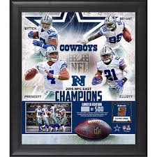 Dallas Cowboys Fanatics Authentic Framed 15 X 17 2016 Nfc East Division Champions Collage With A Piece Of Game Nfc East Nfc East Champions Nfc East Division