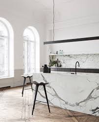 Marble Island Floor And Windows Modern Kitchen Design Minimalist Kitchen Design Minimalist Kitchen