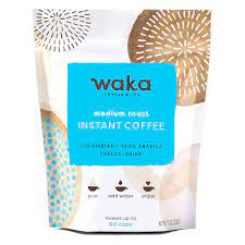 Amazon.com : Waka Premium Instant Coffee — Medium Roast — 100% Arabica  Freeze Dried Beans — For Hot or Iced Coffee (up to 80 servings) : Grocery &  Gourmet Food