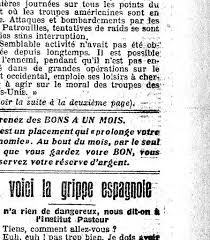 Ces exemples peuvent contenir des mots familiers liés à votre recherche. Quand On Minimisait La Grippe Espagnole De 1918 Qui Fera Au Moins 50 Millions De Morts