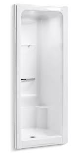 The stall is predrilled for the sonata accessory kit, consisting of a grab bar and shelf. Kohler K 1689 0 White Sonata One Piece Shower Module With Integral High Dome Ceiling Less Grab Bar Kit Faucet Com