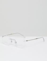 Ray Ban Glasses Black And Clear Ray Ban 0rx8754 Frameless Optical Frames With Demo Lenses Clear Rayban Optical Frames Clear Glasses Frames Ray Bans