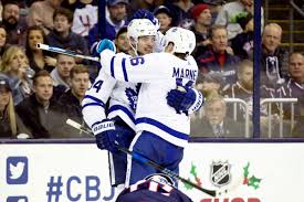 Auston matthews and mitch marner field questions about the toronto maple leafs game 5 loss to the columbus blue jackets Ftb How Long Will The Auston Matthews Mitch Marner Duo Last Pension Plan Puppets