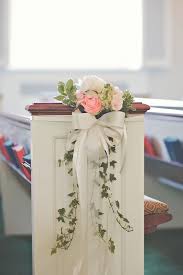 A Sweet Vintage Wedding In Pittsburgh Pa Pew Decorations Church Wedding Decorations Church Pew Decorations