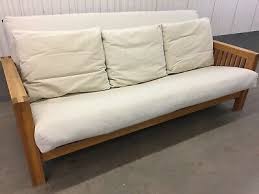 Bed and sofa futon updated their profile picture. Solid Oak 3 Seater Futon Company Sofa Bed With 3 Cushions Great Condition 450 00 Picclick Uk