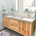 Floating Bathroom Vanity Cabinet made from Reclaimed Wood ...