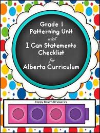 This Patterning Unit For Grade 1 Contains Hands On Lesson Ideas I Can Statement Checklist And Task Teaching Grade Math Patterns Activities Pattern Activities