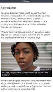 Successful women talk about managing their careers, and their lives. Elsa Majimbo On Twitter I Ve Never Been To The Uk But At Least I Got To Do This Story With Bbc Uk Bbcnews With Sooraj Shah So Cool Https T Co M1tmbcoasf Https T Co 0a8dzxfupe