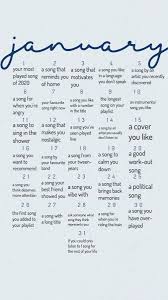 January Music Challenge Singing Quotes 30 Day Song Challenge