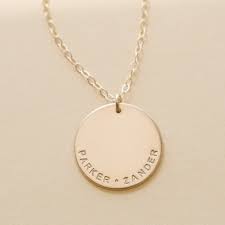 Engraved Disc Necklace Personalized Disc Necklace Gold Personalized Necklace For Women En Personalized Disk Necklace Personalized Gold Necklace Bar Necklace