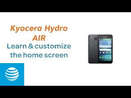 home screen on your kyocera hydro air