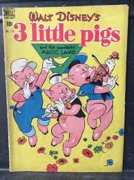 Vintage 1940 S 10 Cent Comic Book 1949 Dell Walt Disney S 3 Little Pigs 218 Ebay Little Pigs Dell Comic Retro Disney