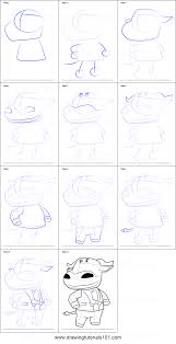 How To Draw T Bone From Animal Crossing Printable Drawing Sheet By Drawingtutorials101 Com Animal Crossing Drawing Sheet Drawings