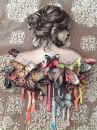 Kelebekli Rolyef Calismam Decoupage Art Paper Art Mixed Media Crafts