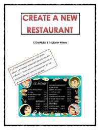 French Project Create A New Restaurant Learn French French Education Teaching French