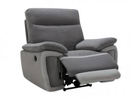 Canape 3 Places Relax Electrique Metti En Velours Gris Et Bandes Gris Clair Fauteuil Relax Electrique Fauteuil Relax Canape Relax