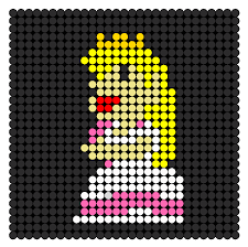 8 Bit Princess Peach Kandi Pattern Perler Bead Patterns Perler Patterns Kandi Patterns