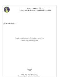 Pdf A C A D E M I A R O M A N ă Institutul Național De Cercetări Economice Studii Economice