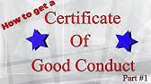 How to apply for a good conduct certificate in malaysia? Certificate Of Good Conduct Youtube
