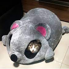 cat bed cute funny mouse shaped soft washable pet cat sleeping bed cave bag house with removable mat click on the image for a cat bed cat sleeping warm bed
