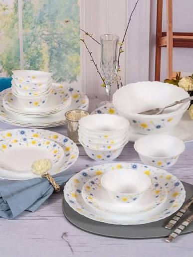 Opalware Printed Dinner Set 33pc