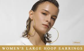 GoldChic Jewelry Oversized Hoop Earrings 100MM For Women,Thin Loop Hoop  Earrings for Women/Girls Earrings for Sensitive Ears : Amazon.ca: Clothing,  Shoes & Accessories