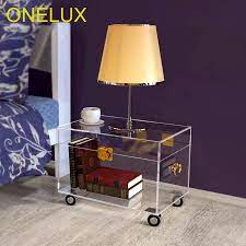 The coffee table and side table have an attractive and airy feel that will blend into your décor be it in the living room, family room, den, or sunroom. Onelux Clear Acrylic Storage Chest Lucite Trunk Coffee Table On Wheels Coffee Tables Aliexpress