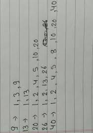 We did not find results for: Write All The Factor Of The Following Numbers 9 13 20 26 40 Brainly In