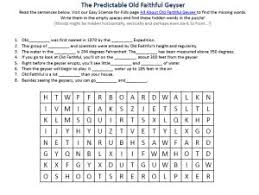 Welcome to washington post crosswords! Old Faithful Geyser Free Hidden Words Printable Puzzle Easy Science For Kids Printable Puzzles Hidden Words Science For Kids