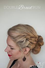 Once you search for braided hairdos ideas, two french braids hairstyle will definitely be on the top of the charts. Double Braid Bun Hairstyle Tutorial Hair Romance