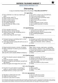Distracting Accept Skill Dbt Dialectical Behavior Therapy Dbt Therapy Dbt Skills
