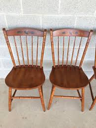 L Hitchcock Solid Maple Birdcage Style Set Of 4 Side Chairs Solid Condition Normal Vintage Furniture Age Wear Such As Light S Chair Dining Chairs Chair Set
