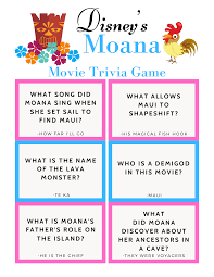 Only true fans will be able to answer all 50 halloween trivia questions correctly. Free Disney Moana Trivia Game Printable Disney Trivia Questions Disney Games Trivia Games