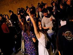 Spanish people celebrate an election result that changed. Spain Celebrates End Of Covid Curfew With Street Parties