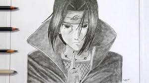 How to draw itachi uciha from naruto shippuden using only one pen tools used : How To Draw Itachi Uchiha Itachi Uchiha Pencil Sketching Step By Step Youtube