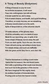 A Thing Of Beauty Endymion Poem By John Keats Poem Hunter John Keats Poems Keats Poems Poems By Famous Poets
