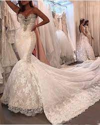 Looking for a corset back wedding dress? Lace Mermaid Wedding Dresses Crystals Beaded Sweetheart Corset Back Bridal Gowns Lace Up Floor Length Exposed Boning Weddings Buy At The Price Of 199 00 In Aliexpress Com Imall Com