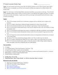Writing a research paper outline is an important part of paper creating. 9th Grade Economics Position Paper Modified W