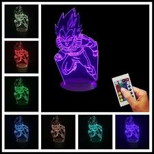 Dragon Ball Z Vegeta Super Saiyan Battle Attack 7 Color Changing Acrylic Panel Lamp Dragonball Dbz Lamp Diy Dragon Ball Dragon Ball Z Acrylic Panels