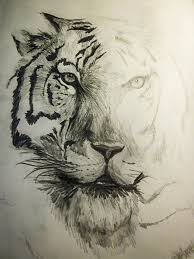 Ghost Tiger Pencil Drawing Pencil Drawings Drawings Animal Tattoo