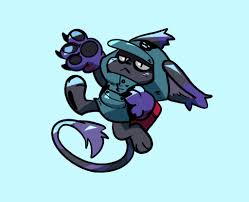 blacktailmon uver., digimon, highres, cat, digimon (creature), gloves,  hood, solo, tail - Image View - | Gelbooru - Free Anime and Hentai Gallery