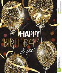 Vector Illustration With Abstract Gold Air Balloons With Stars And Happy Birthday In 2020 Happy Birthday Pictures Happy Birthday Greetings Happy Birthday Wishes Cards