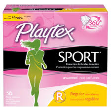 Playtex Sport Plastic Tampons Regular Unscented 36 Ct