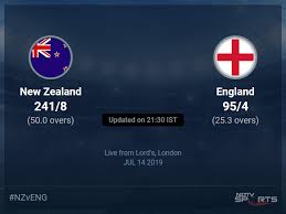 The hosts, in a match that marks the return of spectators to international cricket in england after their home games were played behind closed doors last year. New Zealand Vs England Live Score Over Final Odi 21 25 Updates Cricket News