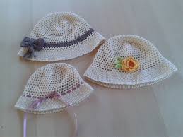 Haeklet Sommerhat Str Ca 40 46 52 58 Cm Hoved Haeklet Baby Toj Babystrikning Baby Knitting Patterns