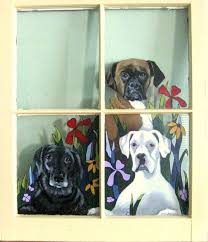 Custom Pet Portrait Painting Rescue Dogs Recycled Window Etsy Pet Portrait Painting Hand Painted Pet Portrait Custom Pet Portraits